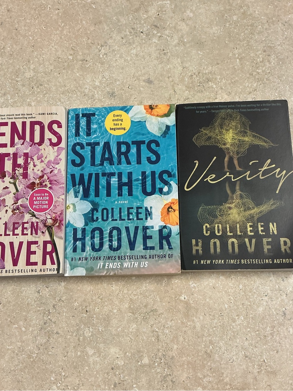 Colleen Hoover Books verity, It ends & starts with us pb books